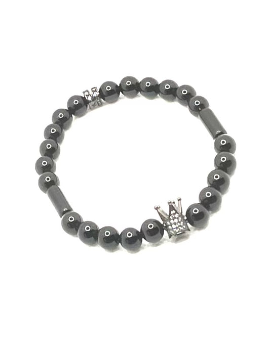 Black Onyx King Natural Gemstone Bracelet