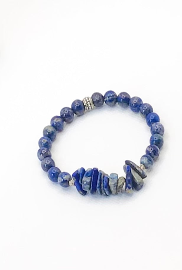 Lapis Lazuli with Chipped Natural Gemstone Bracelet