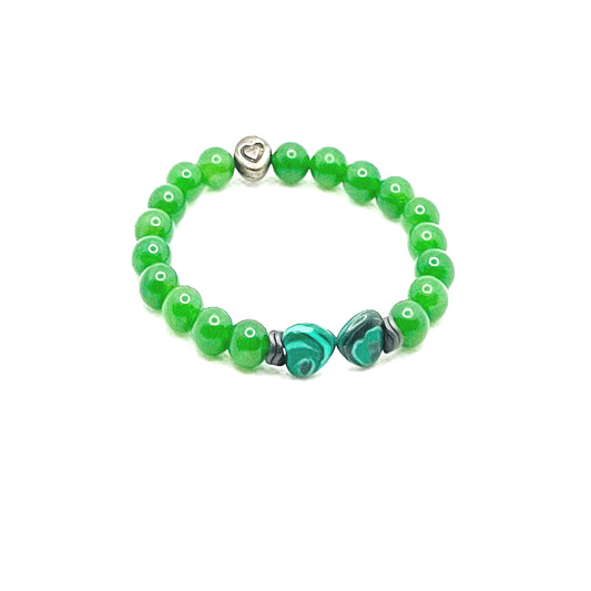 Jade Heart Natural Gemstone Bracelet