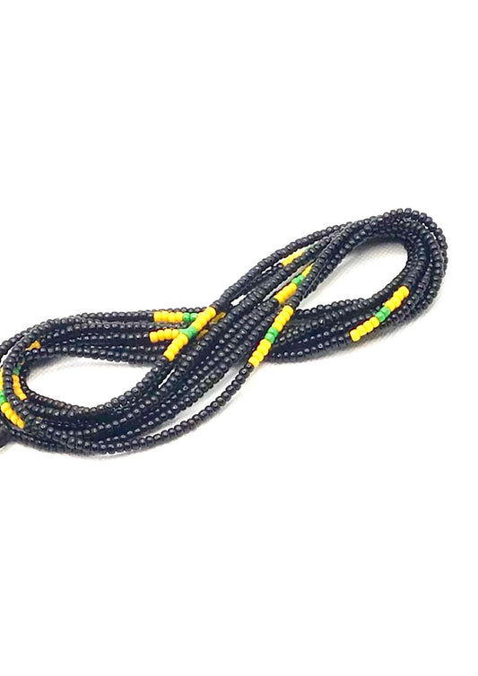 “The Culture” Black/Yellow/Green Waist Bead