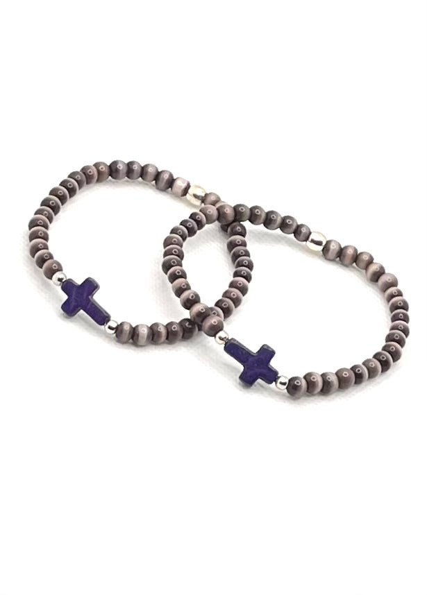 Cat’s Eye   Cross Natural Gemstone Bracelet