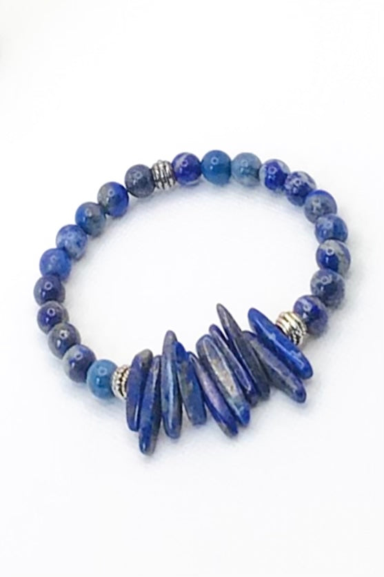 Lapis Lazuli with Chipped Natural Gemstone Bracelet