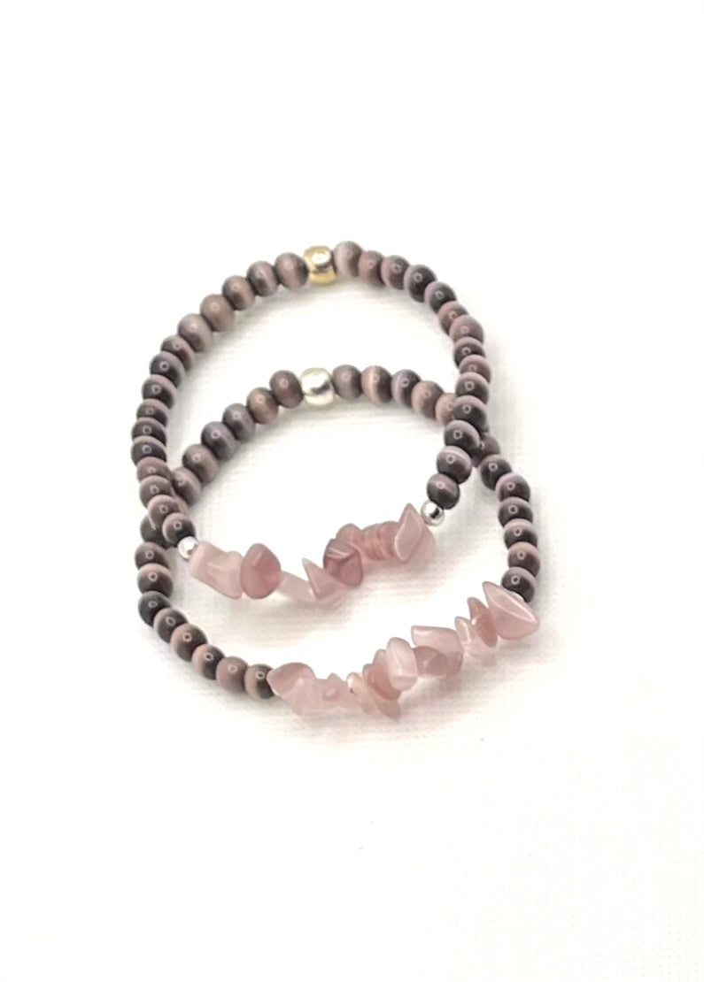 Cat’s Eye Chipped Natural Gemstone Bracelet