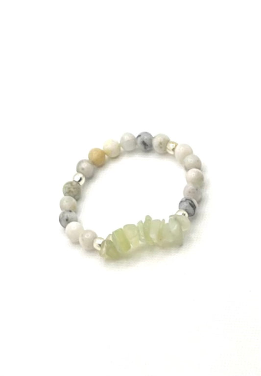 Jade (Mountain) with Chipped Natural Gemstone Bracelet