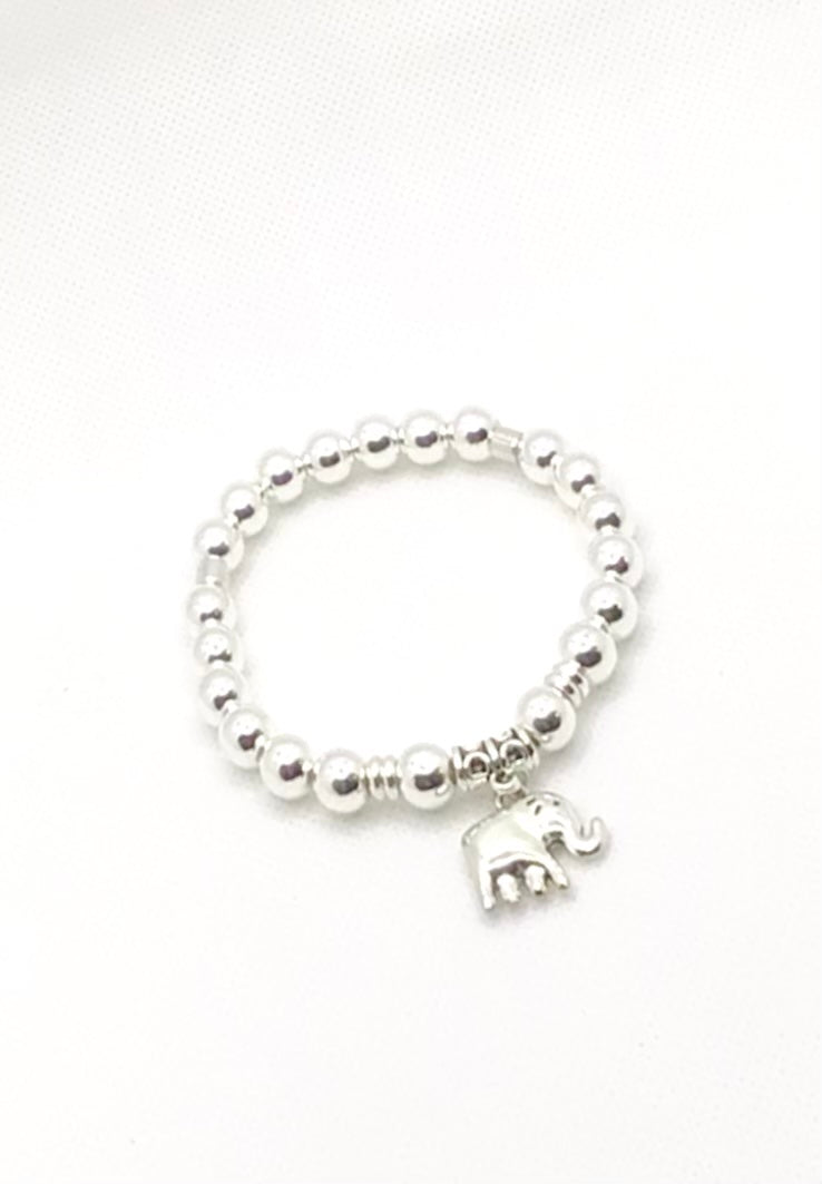 Hematite (Silver) Natural Gemstone with Charm Bracelet