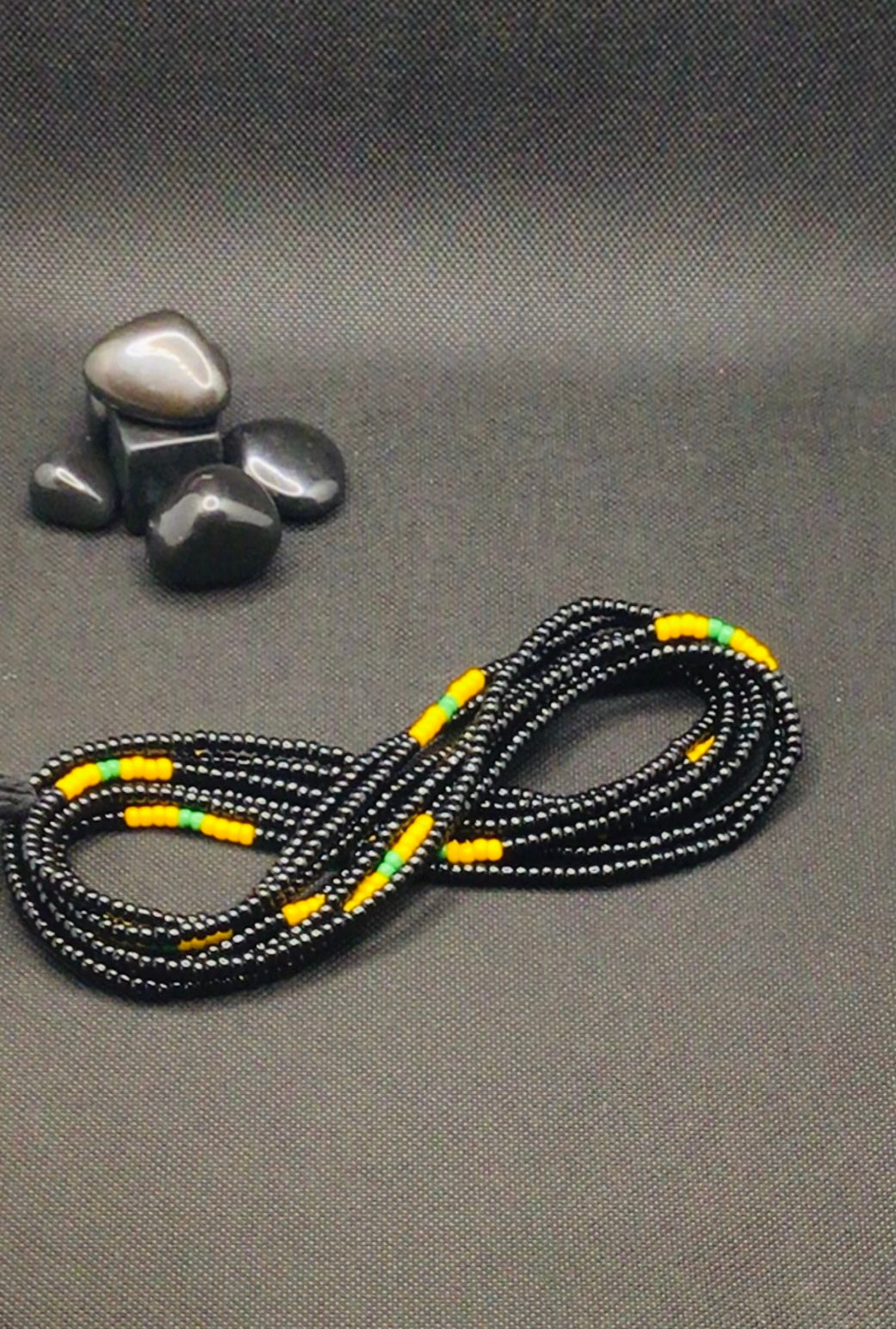 “The Culture” Black/Yellow/Green Waist Bead