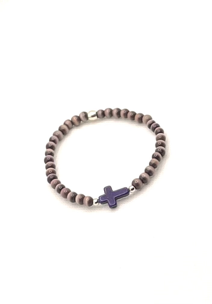 Cat’s Eye   Cross Natural Gemstone Bracelet