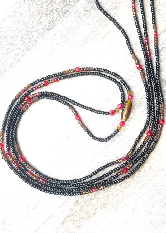 Black & Red Jewel’s  Waist Bead