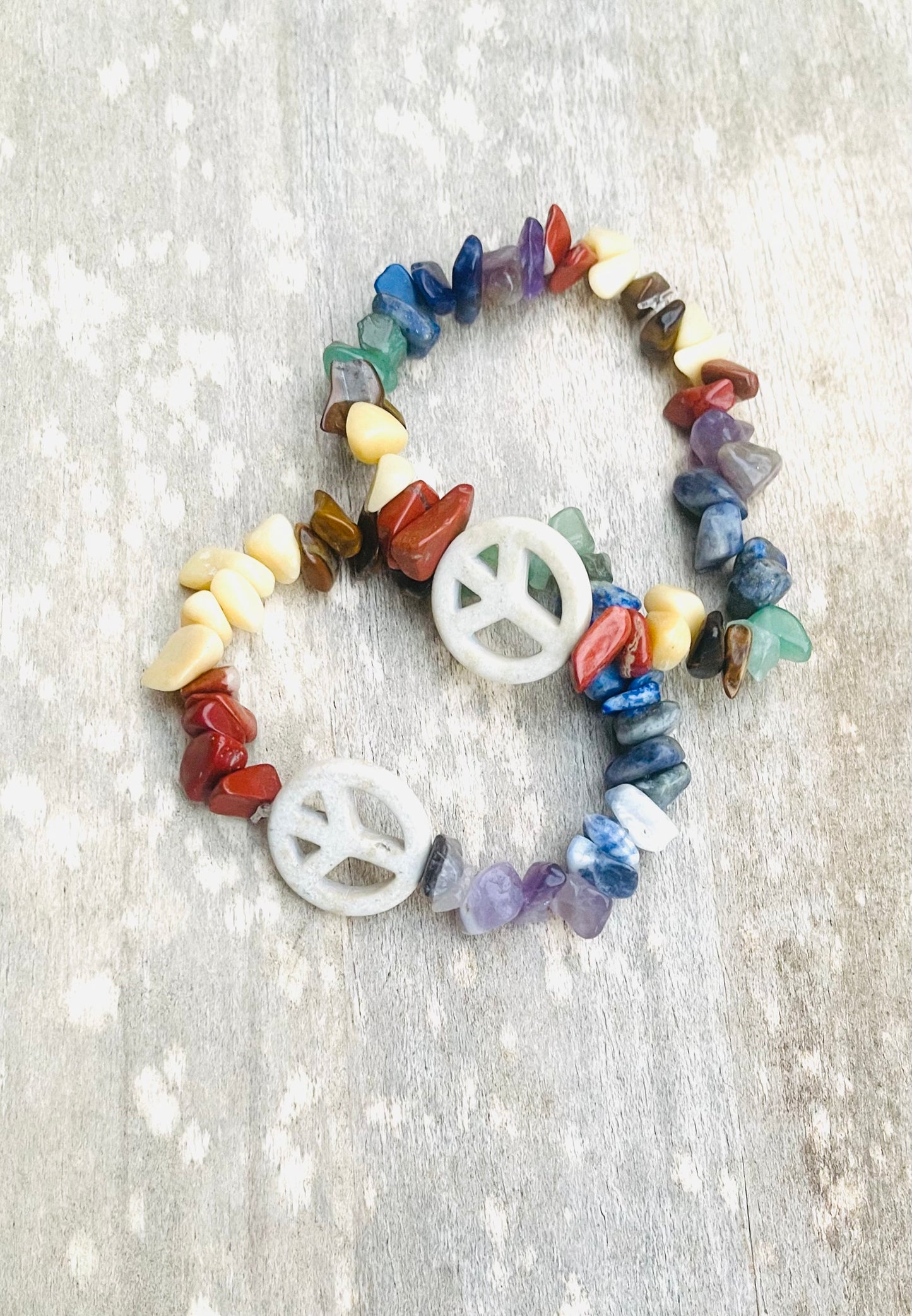 Chakra Chipped Gemstone Bracelet