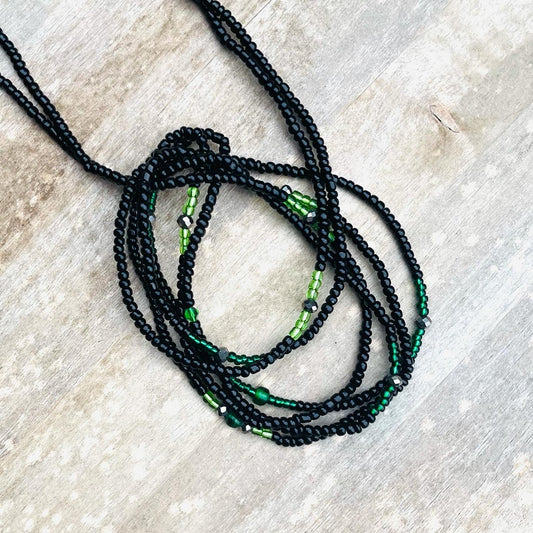 Black & Green Jewel’s Waist Bead