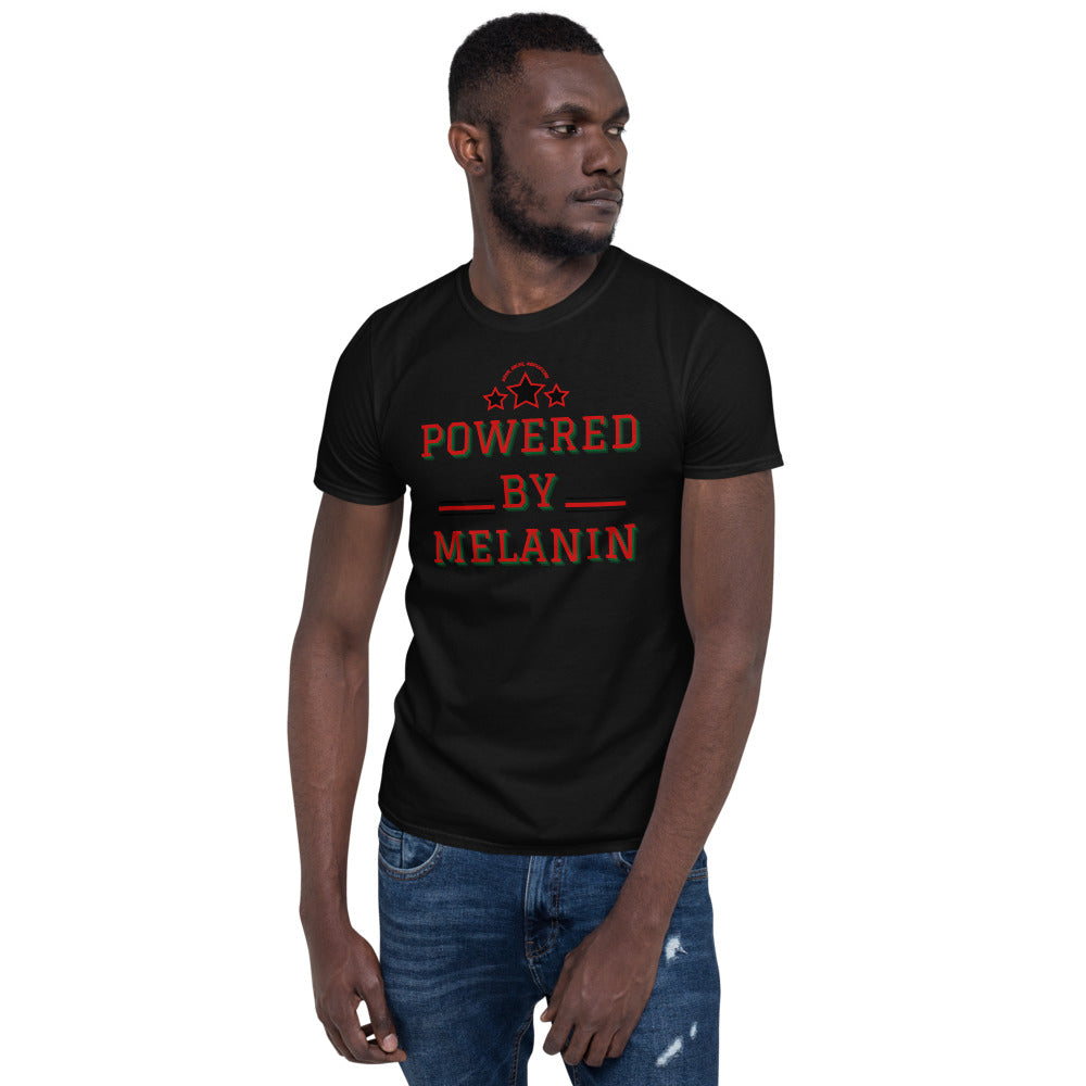 “Red Powered By Melanin” Unisex Statement T-Shirt