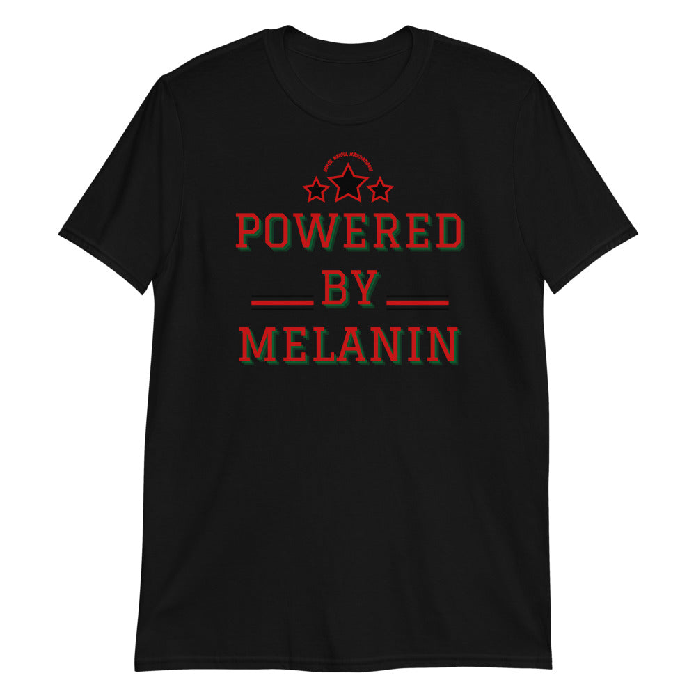 “Red Powered By Melanin” Unisex Statement T-Shirt