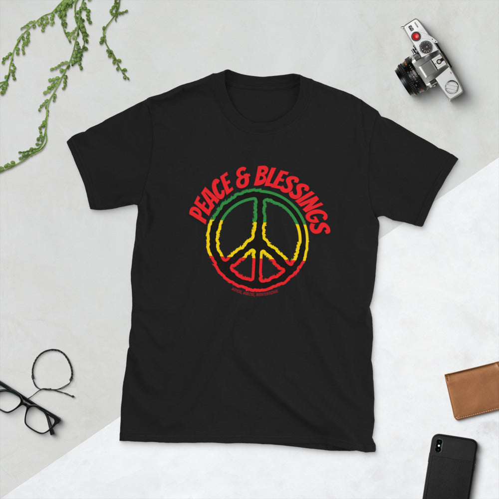 “Red Peace & Blessings” Unisex Statement T-Shirt